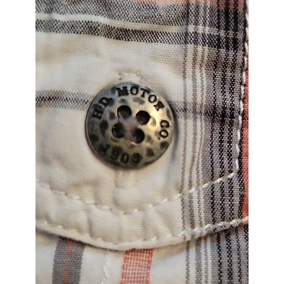 Harley-Davidson Genuine Motor Clothes Plaid Button Down Shirt Size L - Picture 8 of 8